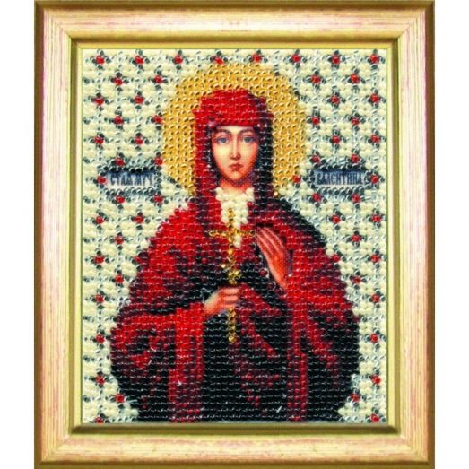 Б-1016 Икона Св. мученица Валентина. Набор для вышивки бисером Чаривна Мить