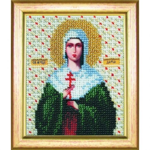Б-1026 Икона святой мученицы Дарьи. Набор для вышивки бисером Чаривна Мить