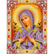 НКИ-4004/3 Икона БМ Семистрельная. Набор для вышивки камнями и бисером. ТМ Каролинка