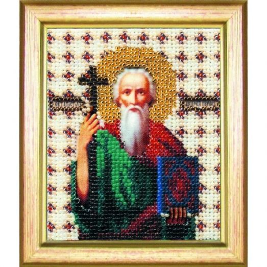 Б-1031 Икона святой апостол Андрей Первозванный. Набор для вышивки бисером Чаривна Мить