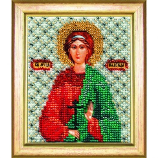 Б-1059 Икона святая мучения Надежда. Набор для вышивки бисером Чаривна Мить