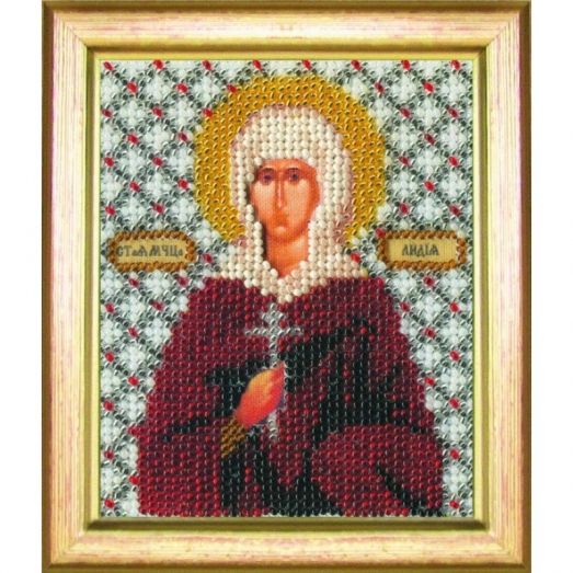 Б-1080 Икона святой мученицы Лидии. Набор для вышивки бисером Чаривна Мить