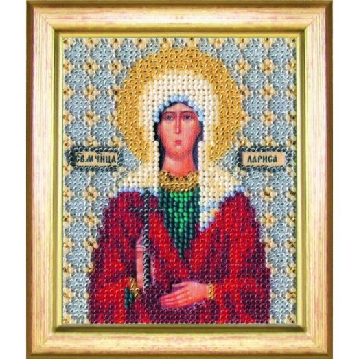 Б-1081 Икона святой мученицы Ларисы. Набор для вышивки бисером Чаривна Мить