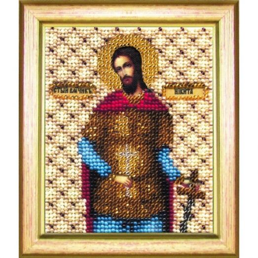 Б-1094 Икона святому великомученику Никите. Набор для вышивки бисером Чаривна Мить