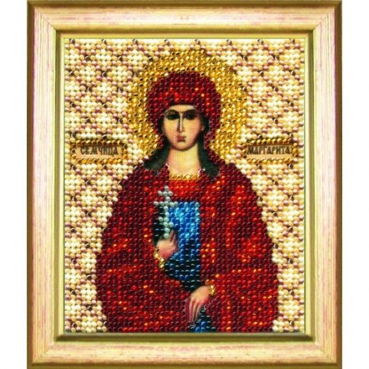 Б-1129 Икона святой мученицы Маргариты. Набор для вышивки бисером Чаривна Мить
