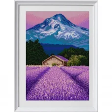 НИК-1383 Лавандовое поле. Схема для вышивки бисером ТМ Конек