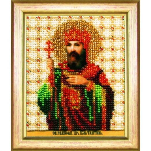 Б-1130 Икона святого равноапостольного царя Константина. Набор для вышивки бисером Чаривна Мить