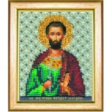 Б-1133 Икона святого мученика Феодота (Богдана). Набор для вышивки бисером Чаривна Мить