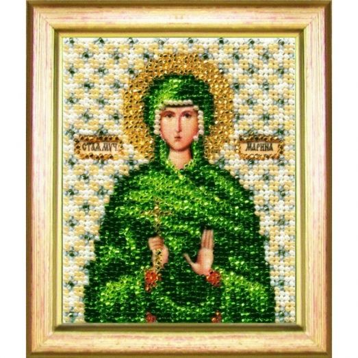 Б-1134 Икона святой мученицы Марины. Набор для вышивки бисером Чаривна Мить