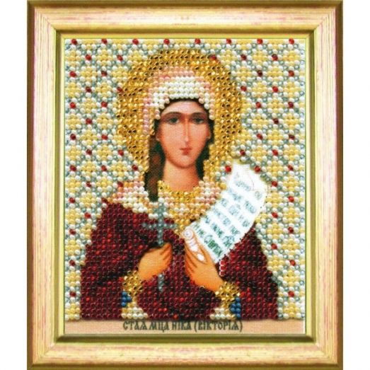 Б-1136 Икона святой мученицы Ники (Виктории). Набор для вышивки бисером Чаривна Мить