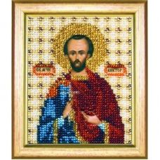 Б-1137 Икона святого мученика Виктора. Набор для вышивки бисером Чаривна Мить