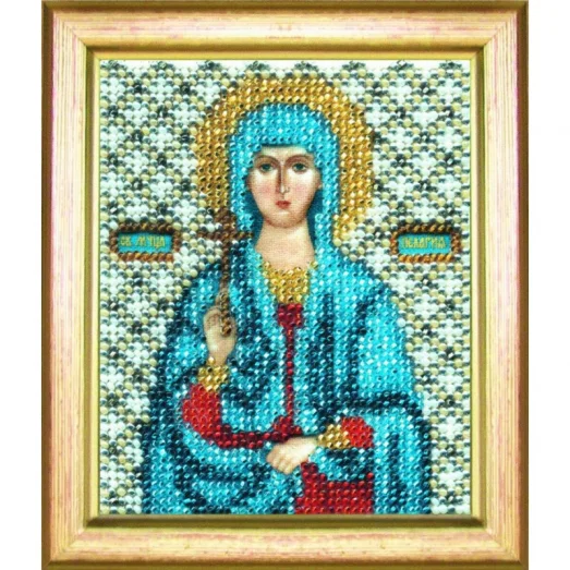 Б-1138 Икона св. мученицы Пелагии. Набор для вышивки бисером Чаривна Мить