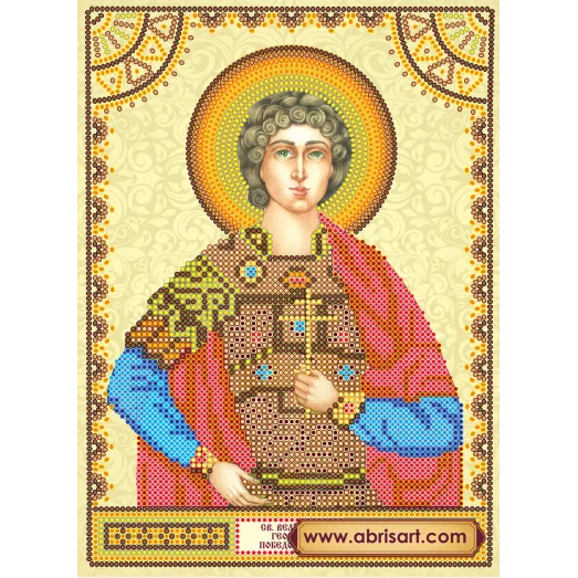 АСК-053 Святой Георгий. Схема для вышивки бисером на холсте Абрис Арт