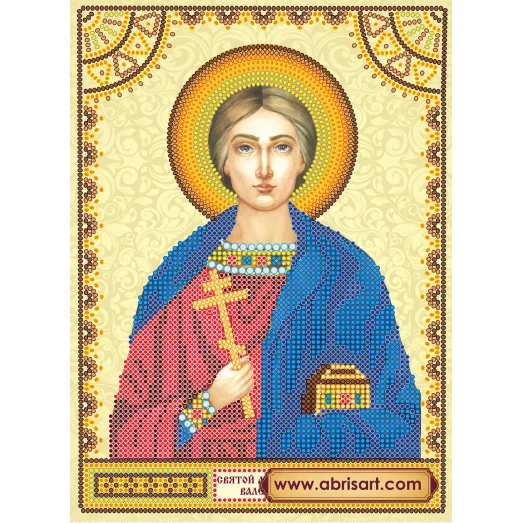 АСК-055 Святой Валерий. Схема для вышивки бисером на холсте Абрис Арт
