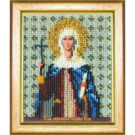 Б-1144 Икона святой равноапостольной Нины. Набор для вышивки бисером Чаривна Мить