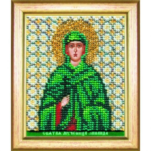 Б-1145 Икона св. мученицы Зинаиды. Набор для вышивки бисером Чаривна Мить