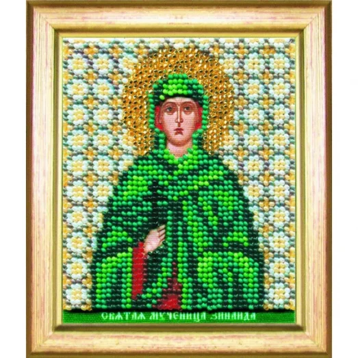 Б-1145 Икона св. мученицы Зинаиды. Набор для вышивки бисером Чаривна Мить