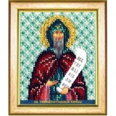 Б-1151 Икона св. равноапостольного Кирилла. Набор для вышивки бисером Чаривна Мить