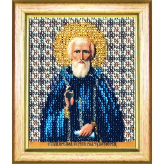 Б-1154 Икона св. преподобного Сергия Родонежского. Набор для вышивки бисером Чаривна Мить
