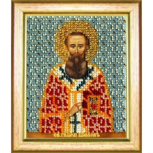 Б-1159 Икона св. Григория Богослова. Набор для вышивки бисером Чаривна Мить