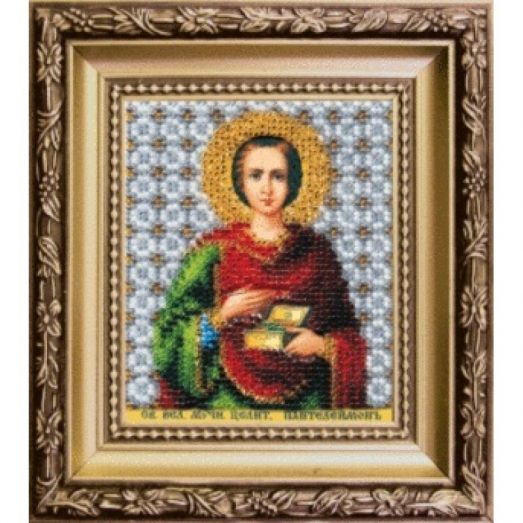 Б-1169 Икона великомученика и целителя Пантелеймона. Набор для вышивки бисером Чаривна Мить