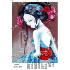 ДАНА-2361 Девушка. Схема для вышивки бисером