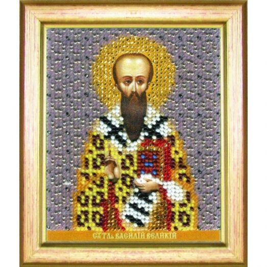 Б-1182 Икона святителя Василия Великого. Набор для вышивки бисером Чаривна Мить