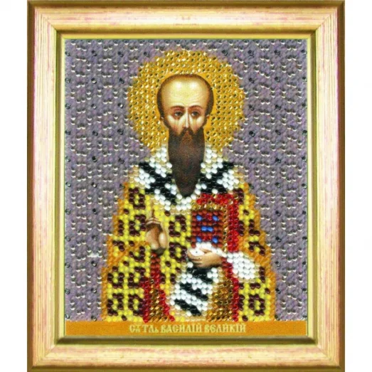 Б-1182 Икона святителя Василия Великого. Набор для вышивки бисером Чаривна Мить