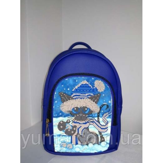 М2С19 (цвет) Сумка-рюкзак для вышивки бисером Синий. ТМ ЮМА