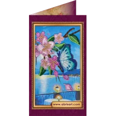 АО-084 Южная ночь. Набор-открытка для вышивки бисером Абрис Арт