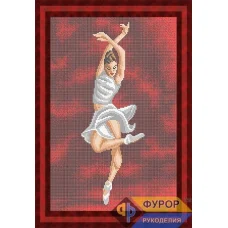 ФР-ЛБп3-083-1 Балерина красный фон. Схема для вышивки бисером ТМ Фурор
