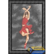 ФР-ЛБп3-083-3 Балерина в красном. Схема для вышивки бисером ТМ Фурор