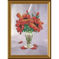 СКМ-001ч Букет маков. Набор для вышивки бисером. Княгиня Ольга