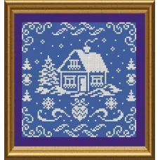 СКМ-046ч Новогодняя открытка. Набор для вышивки бисером. Княгиня Ольга
