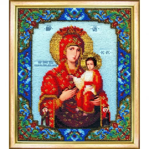 Б-1043 Икона Божьей Матери Самонаписавшаяся. Набор для вышивки бисером Чаривна Мить