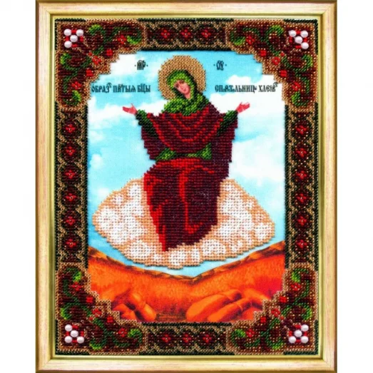 Б-1105 Икона БМ Спорительница хлебов. Набор для вышивки бисером Чаривна Мить