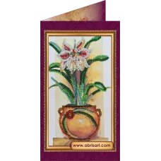 АО-088 Цветы в подарок. Набор-открытка для вышивки бисером Абрис Арт