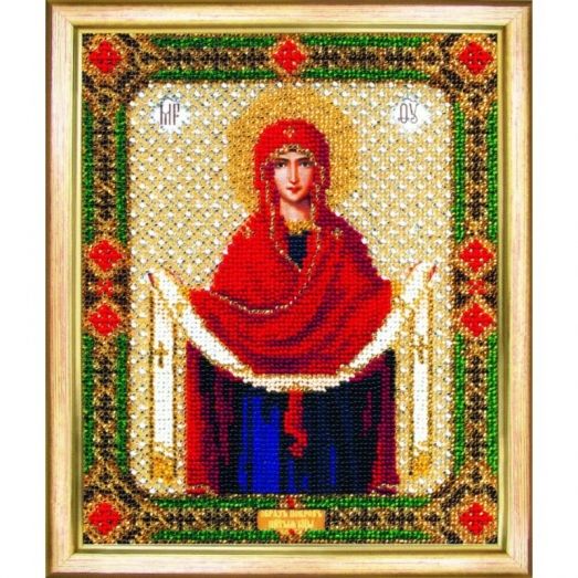 Б-1128 Икона Покров Пресвятой Богородицы. Набор для вышивки бисером Чаривна Мить