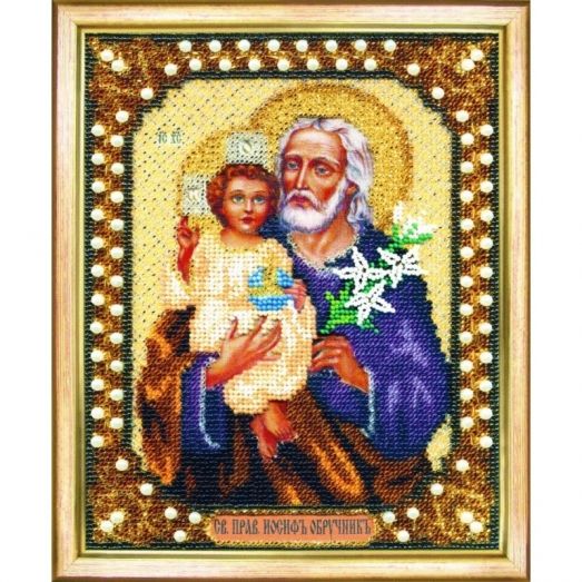 Б-1164 Икона св. праведного Иосифа Обручника. Набор для вышивки бисером Чарвина Мить