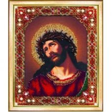 Б-1165 Икона Господа Иисуса Христа Спаситель в терновом венце. Набор для вышивки бисером Чаривна Мить