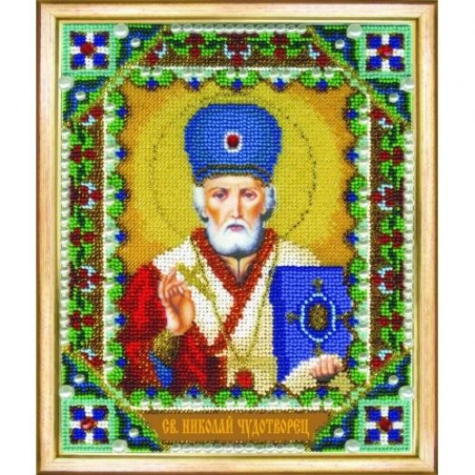 Б-1209 Икона Николая Чудотворца. Набор для вышивки бисером Чаривна Мить