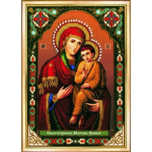 Б-1188 Икона Божьей Матери Святогорская. Набор для вышивки бисером Чаривна Мить