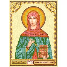 АСК-076 Святая Зинаида. Схема для вышивки бисером на холсте Абрис Арт