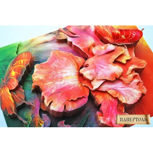 РТ150061 Пламенный ирис. Техника Папертоль