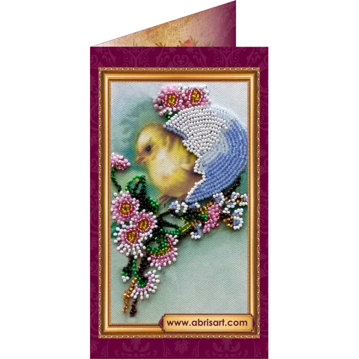 АО-002 Пасхальный сюжет-2. Набор-открытка для вышивки бисером Абрис Арт