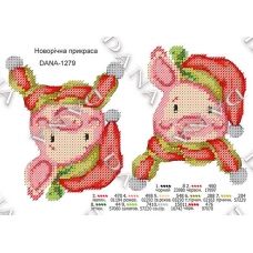ДАНА-1279 Новогоднее украшение. Схема для вышивки бисером