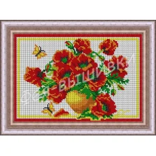 АП-141 Маки. Схема для вышивки бисером. ТМ Фея Вышивки