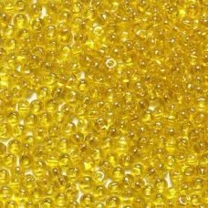 58582 Бисер Preciosa стеклянный жёлтый радужный с прокрасом