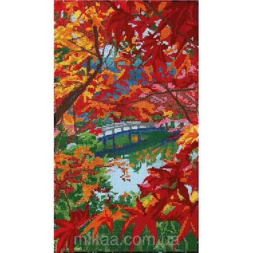 МИКА-0281 (А3) Осенний мостик. Схема для вышивки бисером