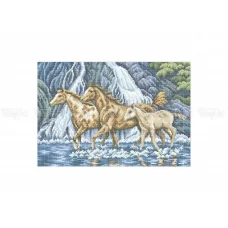 50-329 (30*40) Семейка скакунов. Схема для вышивки бисером Бисерок
